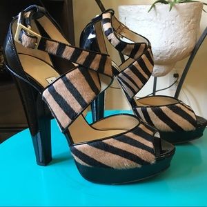 Authentic Jimmy Choo Animal Print platform heels